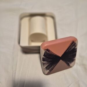 Fossil Black, Coral, and Tan Metal Watch Box